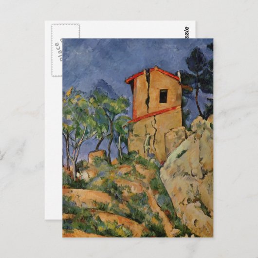 ポールセザンヌ – ひびの入った壁の家 ポストカード (正面/裏面)