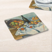 ポールセザンヌ – りんごのバスケット スクエアペーパーコースター (アングル)