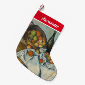 ポールセザンヌ – りんごのバスケット スモールクリスマスストッキング (正面 (吊り時))