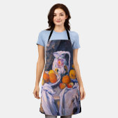 ポールセザンヌ – カーテンを持った静物詩 エプロン (着用した状態)