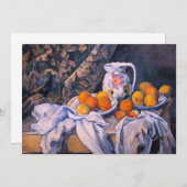 ポールセザンヌ – カーテンを持った静物詩 サンキューカード (正面/裏面)