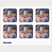 ポールセザンヌ – カーテンを持った静物詩 スクエアシール (シート)