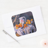 ポールセザンヌ – カーテンを持った静物詩 スクエアシール (封筒)