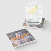 ポールセザンヌ – カーテンを持った静物詩 ストーンコースター (横)