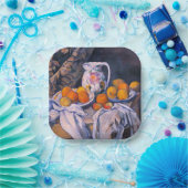 ポールセザンヌ – カーテンを持った静物詩 ペーパープレート (パーティー)