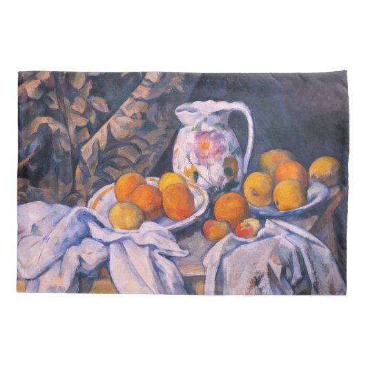 ポールセザンヌ – カーテンを持った静物詩 枕カバー (裏面)