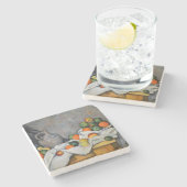 ポールセザンヌ – カーテン、ジュグ、フルーツボウル ストーンコースター (横)