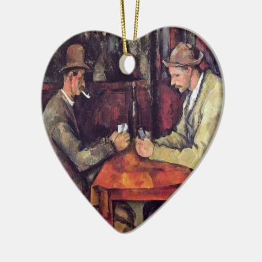 ポールセザンヌ – カードプレイヤーファインアート絵画 セラミックオーナメント (左)