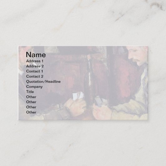 ポールセザンヌ – カードプレイヤーファインアート絵画 名刺 (正面)