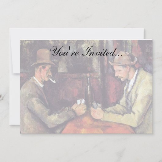 ポールセザンヌ – カードプレイヤーファインアート絵画 招待状 (正面)