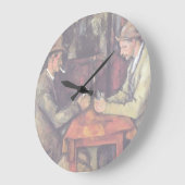 ポールセザンヌ-カードプレーヤーのファインアートの絵画 ラージ壁時計 (傾斜)