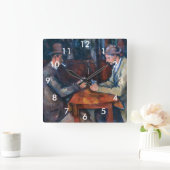 ポールセザンヌ – カードプレーヤー スクエア壁時計 (ホーム)