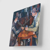 ポールセザンヌ – カードプレーヤー スクエア壁時計 (傾斜)