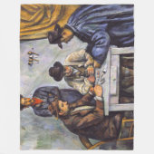 ポールセザンヌ – カードプレーヤー フリースブランケット (正面)