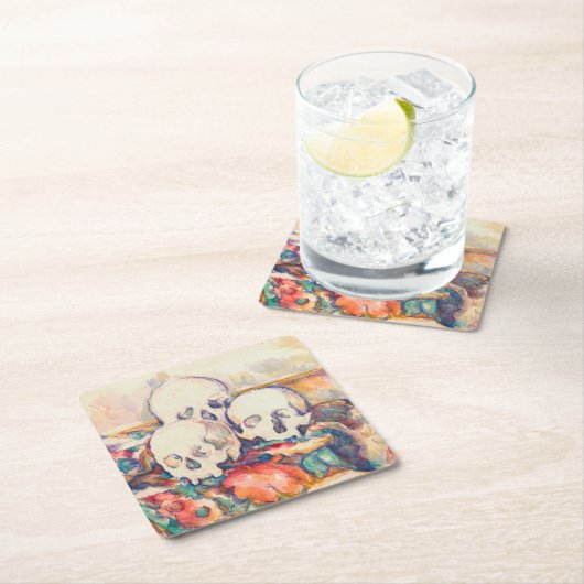 ポールセザンヌ – ザ3スカル水彩 スクエアペーパーコースター (インサイチュ)