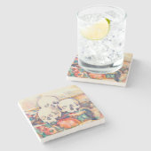 ポールセザンヌ – ザ3スカル水彩 ストーンコースター (横)