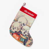 ポールセザンヌ – ザ3スカル水彩 スモールクリスマスストッキング (正面 (吊り時))