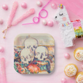 ポールセザンヌ – ザ3スカル水彩 ペーパープレート (パーティー)