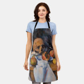 ポールセザンヌ – スティルライフとスカル エプロン (着用した状態)