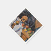 ポールセザンヌ – スティルライフとスカル スタンダードカクテルナプキン (角)