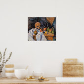 ポールセザンヌ – スティルライフとスカル ポスター (キッチン)