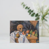 ポールセザンヌ – スティルライフとスカル ポストカード (スタンド正面)