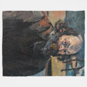 ポールセザンヌ – セルフポートレート フリースブランケット (正面(横))