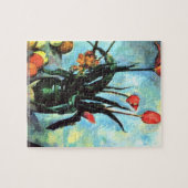 ポールセザンヌ-チューリップが付いている静物画のつぼ ジグソーパズル (横)