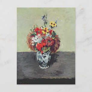 ポールセザンヌ デルフト花瓶の花c.1873-75 ポストカード