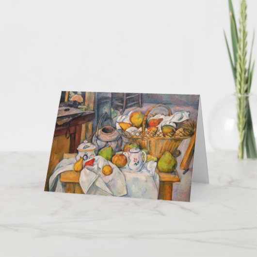 ポールセザンヌ – バスケットを持つ静物詩 カード (正面)