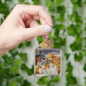 ポールセザンヌ – バスケットを持つ静物詩 キーホルダー (手)