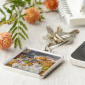 ポールセザンヌ – バスケットを持つ静物詩 キーホルダー (側面)