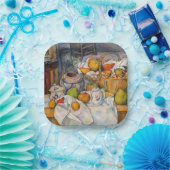 ポールセザンヌ – バスケットを持つ静物詩 ペーパープレート (パーティー)