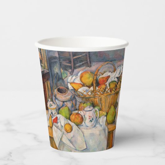 ポールセザンヌ – バスケットを持つ静物詩 紙コップ (正面)