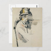 ポールセザンヌ – パイプを持った男 ポストカード (正面/裏面)