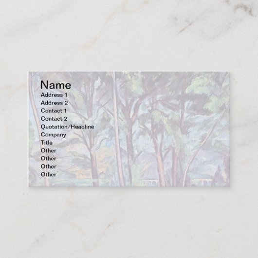 ポールセザンヌ – パインズアンドアウェイダクトファインアート 名刺 (正面)