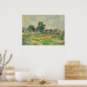 ポールセザンヌ |パリ近郊の風景c.1876 (油) ポスター (キッチン)
