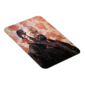 ポールセザンヌ – ピンクの背景を持つセルフポートレート マグネット (右側)