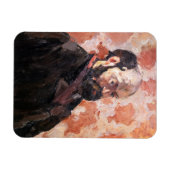 ポールセザンヌ – ピンクの背景を持つセルフポートレート マグネット (横)