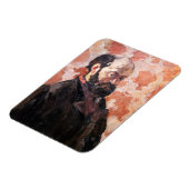 ポールセザンヌ – ピンクの背景を持つセルフポートレート マグネット (左側)