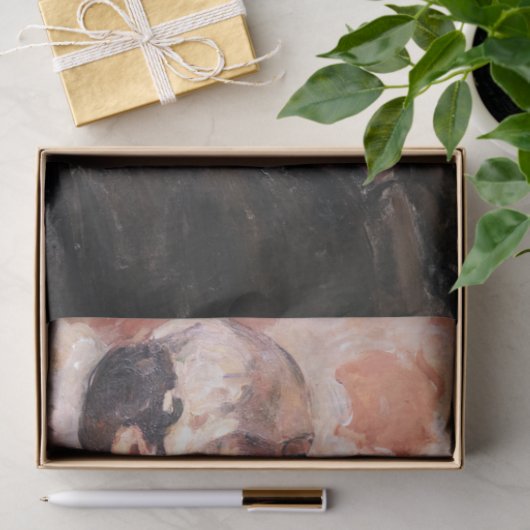 ポールセザンヌ – ピンクの背景を持つセルフポートレート 薄葉紙 (ギフト)