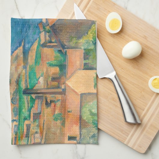 ポールセザンヌ – マルセイユ湾,エスタケから見る キッチンタオル (四つ折り)