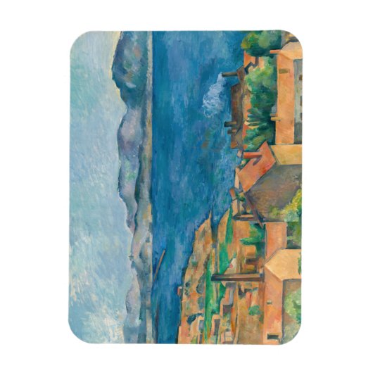 ポールセザンヌ – マルセイユ湾，エスタケから見る マグネット (縦)