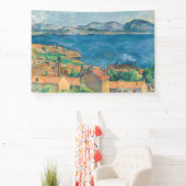 ポールセザンヌ – マルセイユ湾,エスタケから見る 横断幕 (インサイチュ)