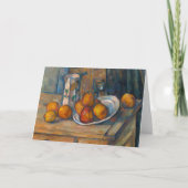 ポールセザンヌ – ミルクジュグとフルーツを使った静物詩 カード (正面)