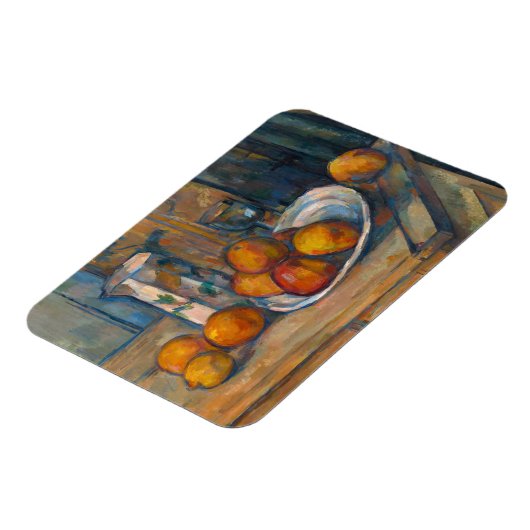 ポールセザンヌ – ミルクジュグとフルーツを使った静物詩 マグネット (左側)