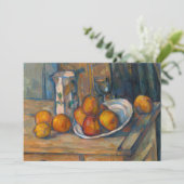 ポールセザンヌ – ミルクジュグとフルーツを使った静物詩 招待状 (スタンド正面)