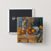 ポールセザンヌ – ミルクジュグとフルーツを使った静物詩 缶バッジ (正面&裏面)