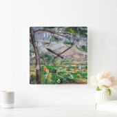 ポールセザンヌ – モンサントビクトワールとラージパイン スクエア壁時計 (ホーム)