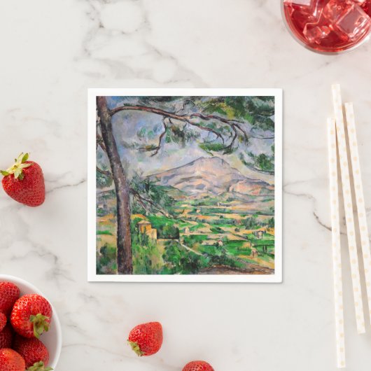 ポールセザンヌ – モンサントビクトワールとラージパイン スタンダードカクテルナプキン (インサイチュ)